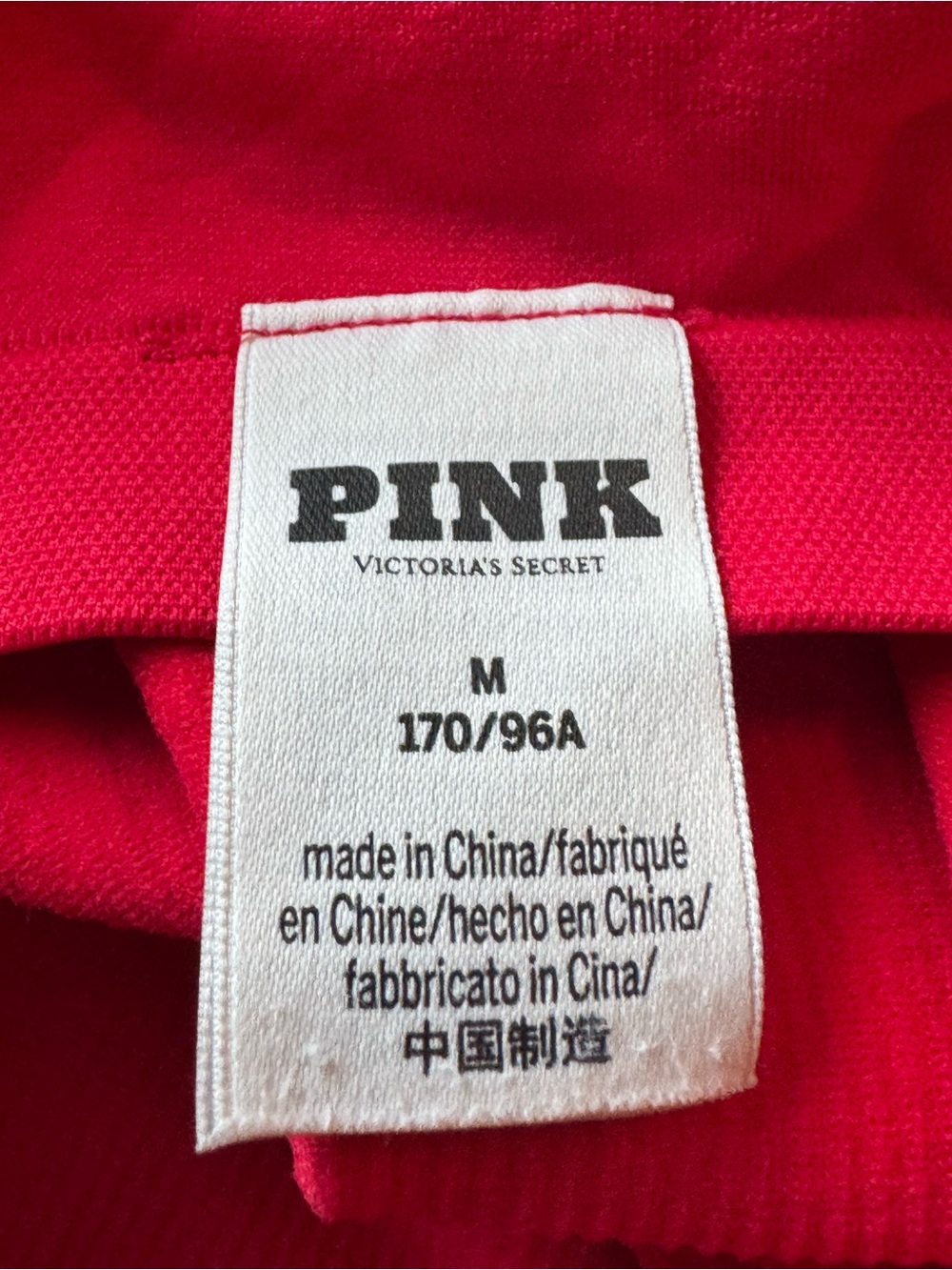 PINK Victoria's Secret Long Sleeve Sweetheart Crop Top - Bright Pink - Picture 7 of 7